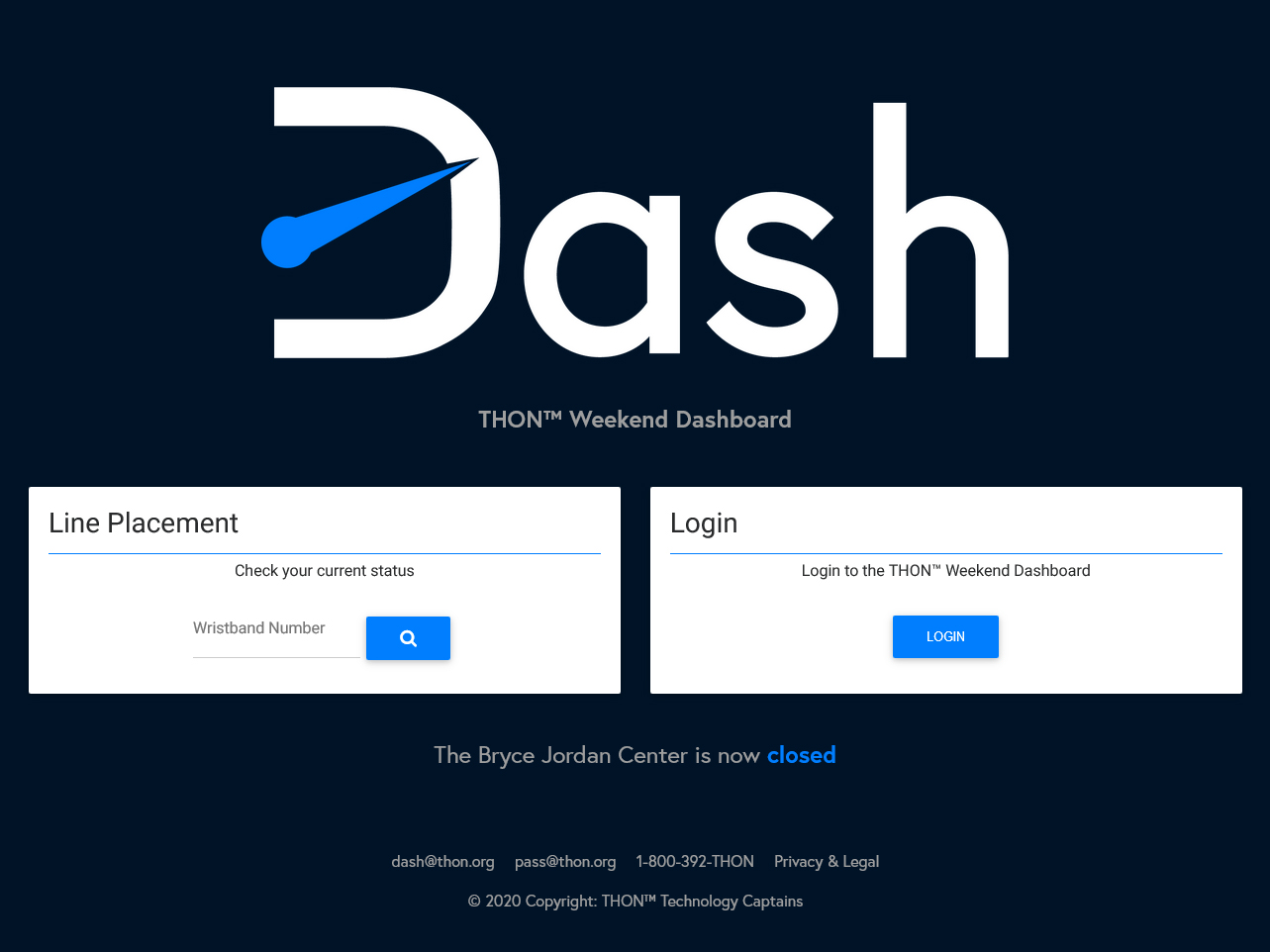 A screenshot of dash.thon.org.